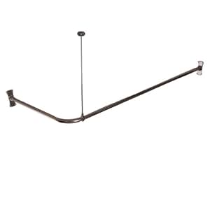 Amazon.com: 60" x 26" Chrome L Corner Shower Rod includes ...