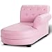 Costzon Kids Couch, Princess Kids Sofa Chairs for Baby Girls 3-5 Old w/Wood Frame & Leather Surface for Nap & Rest, Toddler Couch for Preschool, Nursery, Kindergarten, Children Furniture Gift (Pink)