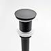 Bathroom Lavatory Vanity Vessel Sink Drain, Pop Up Drain Stopper Without Overflow, Black