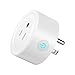 Smart Plug JZY Wi-Fi Mini Socket Outlet Compatible with Amazon Alexa, Wireless Control Your Devices from Anywhere Timing Function (White-1pack)