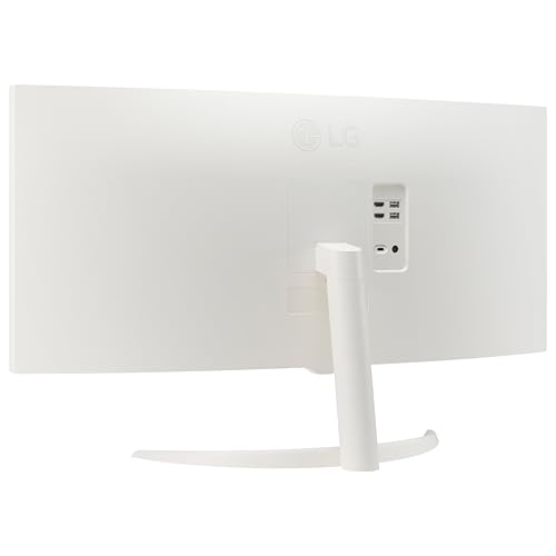 LG 34SR63QA-W 34 inch Smart Curved Monitor with Streaming TV, QHD 1440p, UltraWide Screen, USB Type-C 65W PD, 1800R, webOS, HDR10, 100Hz, Built-in Speaker, AirPlay2, Screen Share, Bluetooth, White