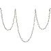 Klikel Christmas Clear Iridescent and Gold Bead Garland, Large Twist Bead String for Christmas Tree 10-feet - Set of 2 Pieces