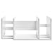 MyGift White Wood Desktop Bookshelf Organizer, Expandable Adjustable Display Shelf Book Rack