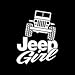 Girl Jeep Country Girl 4X4 Off Road Vinyl Decal Sticker|WHITE|Cars Trucks SUV Laptops Tool Box Wall Art|5