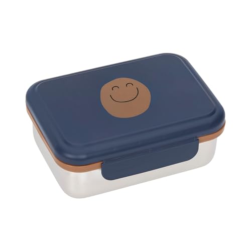 LAESSIG Childrens Lunch Box Stainless Steel Little Gang Smile Navy