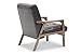 Baxton Studio Mid-Century Masterpieces Club Chair, Brown