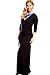 Lolli Couture QUARTER SLEEVE SCOOP NECKLINE CASUAL MAXI DRESS