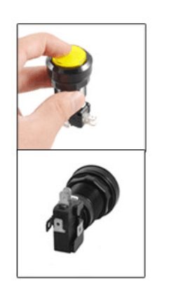 BLS 4Pcs Round Head SPDT Momentary 5 Pin Soldering Arcade Game Machine Button Switch