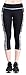 Sugar Pocket Women's Capris Tights Workout Running Leggings Yoga Pants M(BK/Grey)