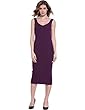 PrettyGuide Women Casual Sleeveless Back Seam Midi Knit Tank Dress Black XS