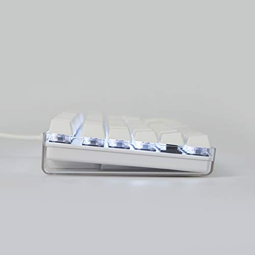 Qisan Mechanical Gaming Keyboard 100% Full Size 108 Keys Crystal Case GATERON Brown Switch PBT Dye-subbed Keycaps Red Font with White Backlight Magicforce - Thumbnail 7