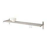 Ikea 000.114.28 Grundtal Wall shelf, stainless steel, 31 1/2 inch