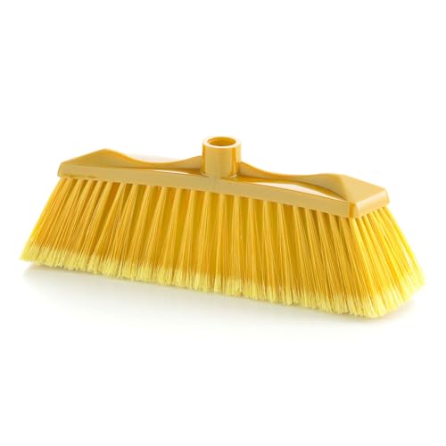 MAYA Broom Colors. Soft and Effective Sweep for Indoors, Pet Fibers and Polypropylene Cue (Yellow)