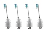 Basique Replacement Brush Heads for Philips Sonicare Toothbrush E Series HX7022/66, Essence, Xtreme, Elite and Advance (4-pack)