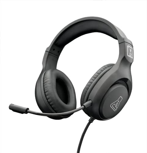 The g-lab - korp yttrium - fones de ouvido para jogos para pc, ps4, ps5, xbox, switch, fones de ouvido para jogos com microfone dobrável, fones de ouvido estéreo para jogadores com microfone - microfone com entrada de 3,5 mm