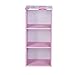 GreenForest Kids Desk with 3 Tier Storage Shelf Wood Computer Laptop Desk Set for Girls Study Desk Set Pink