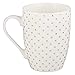 Christian Art Gifts Inspirational Novelty Ceramic Coffee & Tea Scripture Mug for Women: Strength & Dignity Encouraging Bible Verse Proverb, Gold Polka Dots, Lead & Cadmium-free Non-toxic Cup, 12 oz.