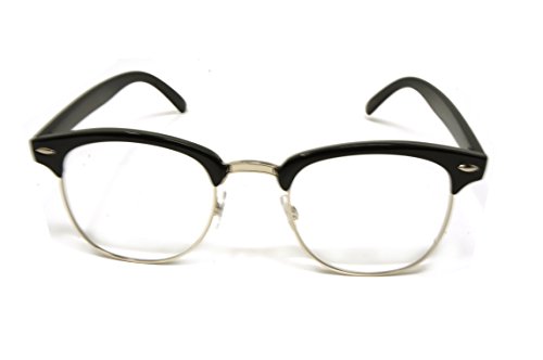 ColorViper basic square reader Unisex Reading Glasses (club master shiny black silver, 2.75)