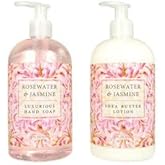 Greenwich Bay Trading Hand Soap & Hand and Body Lotion, 16 Ounce Bundle Set (Rosewater Jasmine), Rosewater Jasmine, 1.0 Count, (Pack of 2)