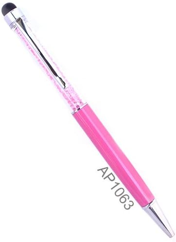 BG247Crystal Ballpoint Pen Filled With Swarovski Crystal Elements (Stylus Tip, Hot Pink)