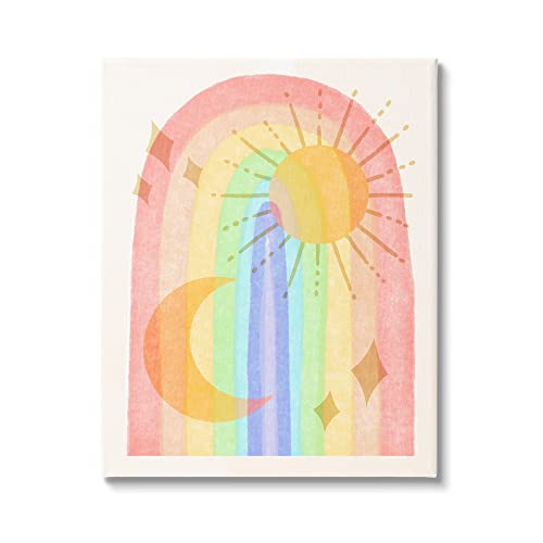 Stupell Industries Bold Rainbow Astral Sun Moon Stars Pattern, Design by Daphne…