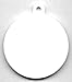 10 Pieces White Blank Polymer Craft Round Dog Tag Key Chain Sublimation Dye Heat Thermal Transfer 1,5´´ x 1,5´´ (3.5 x 3.5 X 0,2 cm)