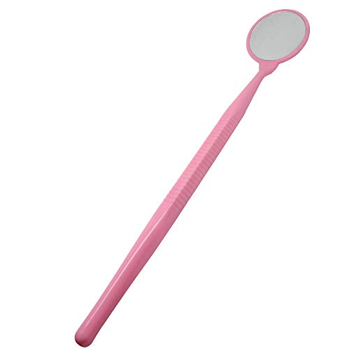YOUYA DENTAL Tooth Mirror Inspection Teeth Large Size Dental Mouth Mirror for Kid Children Role Playing Dentist Checking Dental Puppet Teeth and Teeth Model (Pink)