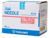 Dispensing Needles 18Gx1.5" (1.20x38mm) Sterile Luer Lock, Individual Packged Qty: 1 Box of 100 each