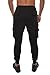 YoungLA Gym Joggers for Men | Skinny Tapered Cargo | Slim Fit Sweatpants| Workout Pants Clothes with Pockets | 203 Bk M Black