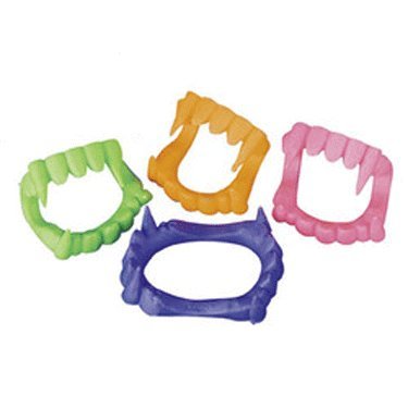 144 neon vampire toy teeth