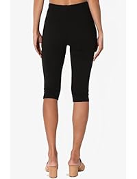 Leggings capri elásticos de algodón y elastano por debajo de la rodilla