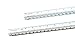 Architectural Scale Ruler and Engineer Scale Ruler Set - Two White Engraved Plastic Triangular Scale Rulers