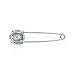 Bling Jewelry Fashion Large Statement Symbol of Support Christmas Ball Design Safety Pin Scarf Brooch Add Charms for Women Teen Silver Plated 2 Inch