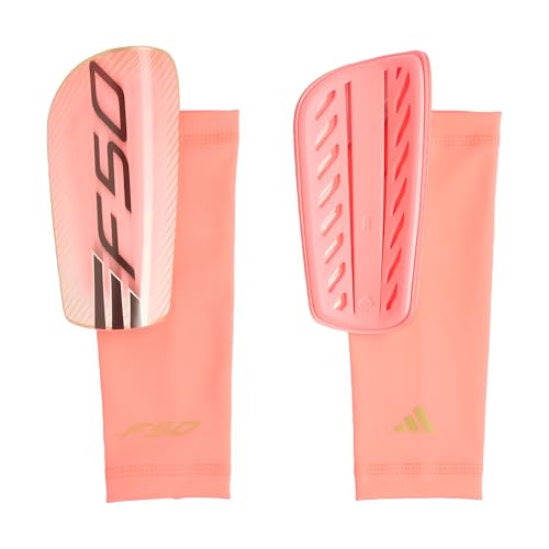 adidas Unisex F50 League Shin Guards Shin_Guard, Solar Turbo/ivory/gold met./black, XL