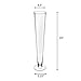 CYS Excel Pack of 6, 24 Inch Tall 4.5 inch Open Glass Trumpet Vase, Tapered Design Center Piece, Floral Display For Events & Weddings (Clear).
