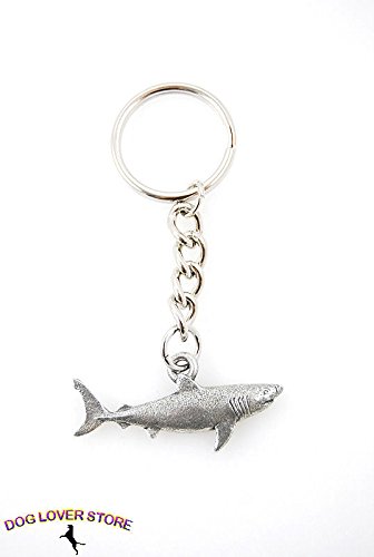 PP Great White Shark Keychain Pewter