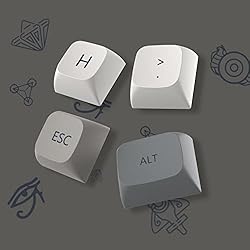 dagaladoo Retro Grey keycaps 139keys PBT Keycaps