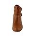 TOP Moda Women's Buckle Straps Stacked Low Heel Ankle Booties Tan 10