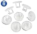 Baby Safety Outlet Covers - 32 Pack - A Outlet Cover to Protect Your Children from Electrical Accidents, Discreet and Durable Plug Protectors | Tight Fit, Difficult for Kids to Remove | Ultra Clear,
