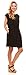 Womens Stylish Sleeveless Elegant Dress - Prints and Solid Colors with Elastic Waistband, Black-L
