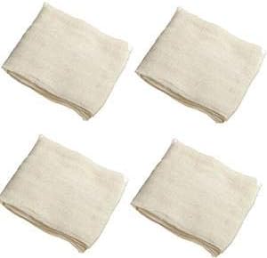 4xPACK - Ultra Fine Cotton Cheesecloth 9 Sq Feet Unbleached Filter Strainer Baking Cooking & ALL PURPOSE Hallowmas Decorations Cheese/Kombucha Reusable Cotton Natural Washable Nut Milk Bag