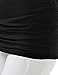 TWINTH Womens Plus Size Drape Top Side Shirring Dolman Sleeve Basic Jersey Tops Black Medium