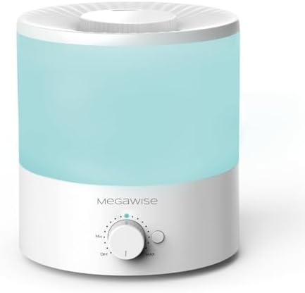 MegaWise Ultrasonic Cool Mist Humidifier SK7620 - 1.5L Capacity, Whisper-Quiet Operation, Adjustable Mist Output, Auto Shut-Off - Ideal for Home, Office, Baby Room, and Bedroom