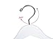 Amber Home 20 Pack Wooden Hangers with Non Slip Pant Bar - White Wood Coat Hangers for Shirts, Jackets, Dress