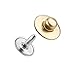 100 Sets Rivets Fasteners Studs Button Sewing Jeans (Golden)