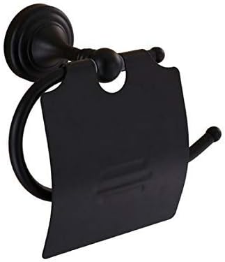 KYQ KYQXDB Bathroom supplies Toilet-bathroom Vintage Black and Copper Toilet Paper Holder Hotel Bathroom Wall Tissue Box Toilet Paper Holder Hardware Trailer