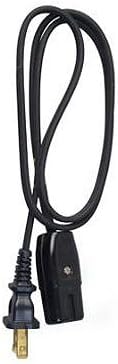 Master Electrician 09303ME 3-Feet Miniature Plug Appliance Cord, Black by Master Electrician