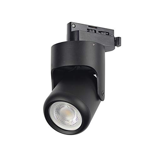 J.LUMI TRK1250 Track Light Head Hannover, Includes LED Bulb 5W 120V, 3000K Warm White, Contemporary Minimalist Design, on Halo Track System, Black Finish, Compatible Track Rail RAL3002 (not Included) - Thumbnail 6