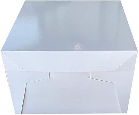 Caja para tartas (25 x 25 cm, altura 20 cm, 10 unidades): Amazon.es: Hogar
