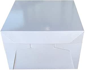 Caja de cartón para tartas, 25 x 25 cm, altura 20 cm, 10 ...